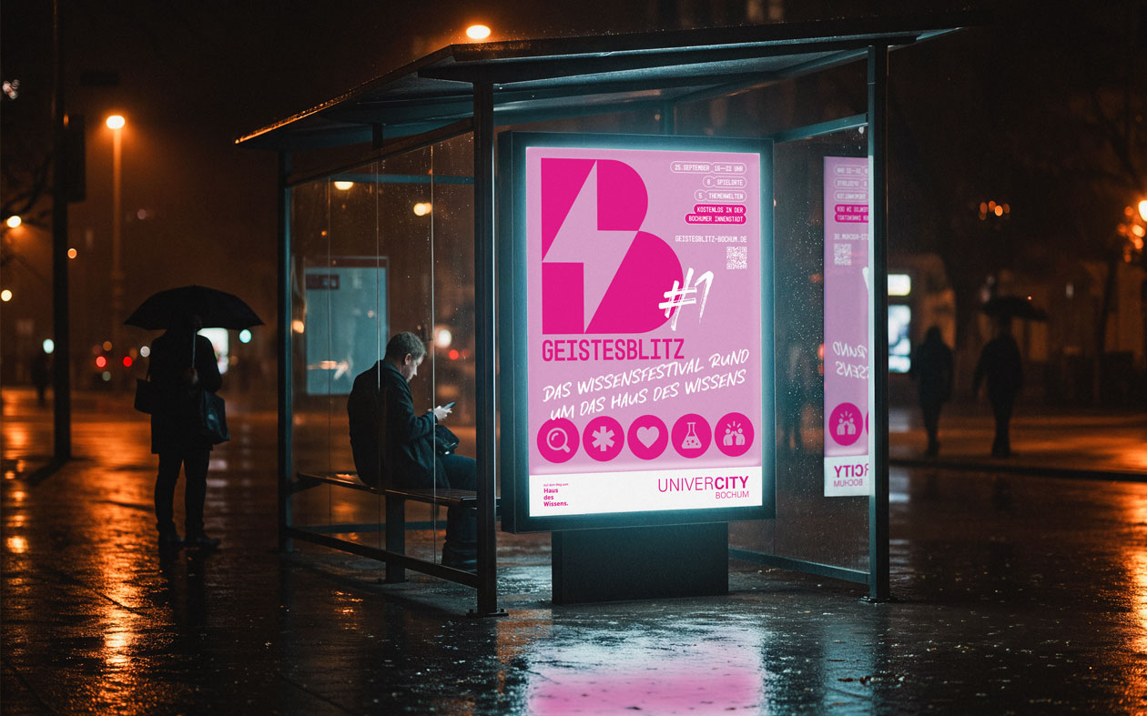 Gestanzte Flyer für das Stadtlabor
